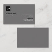 マーケティングマネージャーGrey and Black Euro 名刺 (正面/裏面)
