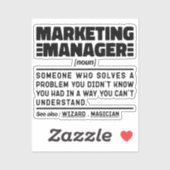 マーケティングマネージャ名詞広告専門家 シール (シート)