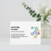 マーケティングマネージャ定義プリント ポストカード (スタンド正面)