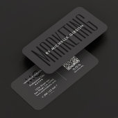 マーケティングミニマルプロフェッショナルブラックダークグレー 名刺