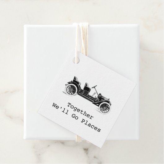 マーケティングラベル、一緒に古い車の場所に行く フェイバータグ (インサイチュ)