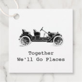 マーケティングラベル、一緒に古い車の場所に行く フェイバータグ (正面)