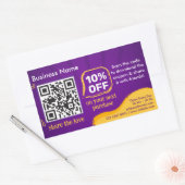 マーケティング割引QRコードによる顧客のスキャン 長方形シール (封筒)