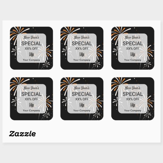 マーケティング担保新年の発表 スクエアシール (シート)