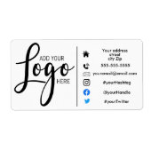 マーケティング注文ステッカーのアドレスあなたのロゴを追加 ラベル (正面)