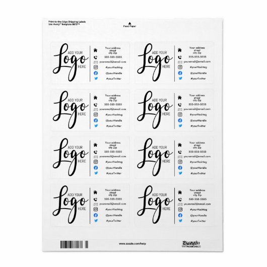マーケティング注文ステッカーのアドレスあなたのロゴを追加 ラベル (フルシート)