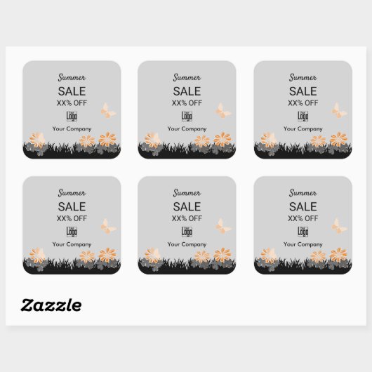 マーケティング資料に関する夏の販売発表 スクエアシール (シート)