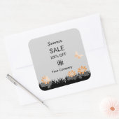 マーケティング資料に関する夏の販売発表 スクエアシール (封筒)