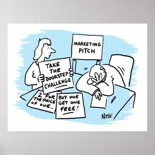 マーケティング・マネージャがセールス・ピッチに耐える ポスター (正面)