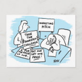 マーケティング・マネージャがセールス・ピッチに耐える ポストカード (正面)
