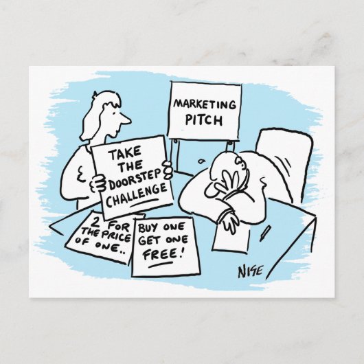 マーケティング・マネージャがセールス・ピッチに耐える ポストカード (正面)