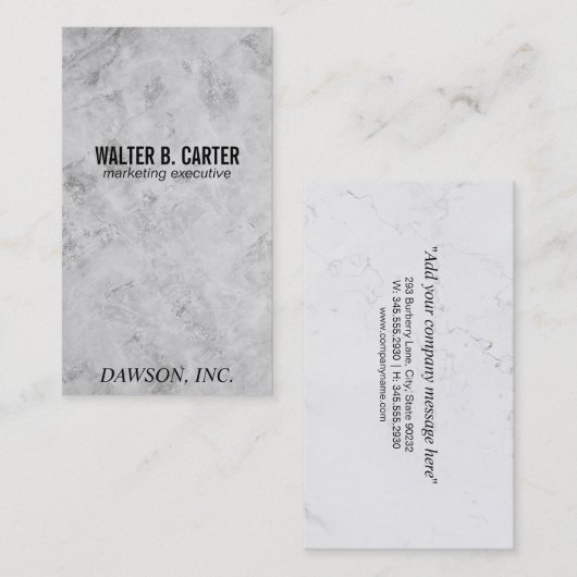 マーケティング |大理石 |エグゼクティブ 名刺 (正面/裏面)