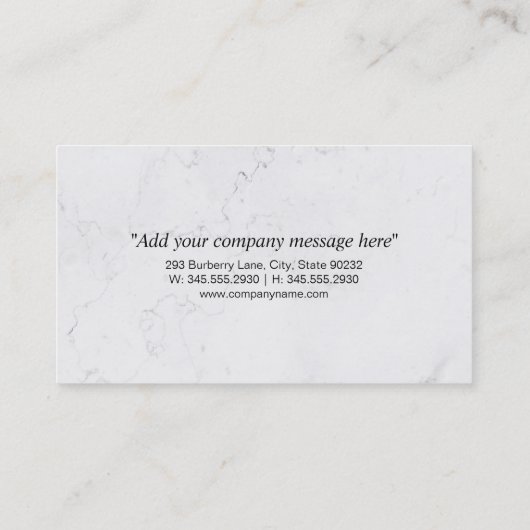 マーケティング |大理石 |エグゼクティブ 名刺 (裏面)
