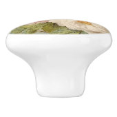 マーケフランスのットフラワーヴィンテージピンクと白フローラ セラミックノブ (側面)