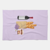 マーケフランスのットラベンダー キッチンタオル (横)