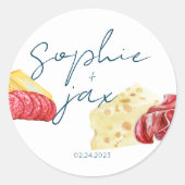 マーケフランスのット – Charcuterie - Shower Favor Sticker ラウンドシール (正面)