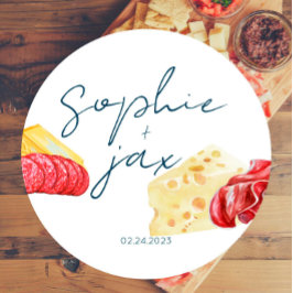 マーケフランスのット – Charcuterie - Shower Favor Sticker ラウンドシール