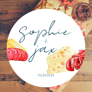 マーケフランスのット – Charcuterie - Shower Favor Sticker ラウンドシール