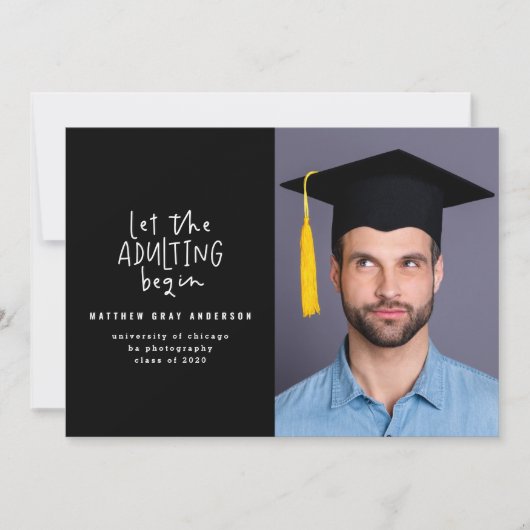 マーケモダンーペンの密着写真の卒業 案内状 (正面)