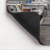 マーケンオランダのボートとヨット付き桟橋 マウスパッド (コーナー)