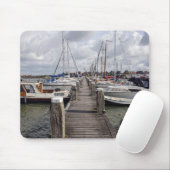 マーケンオランダのボートとヨット付き桟橋 マウスパッド (マウス)