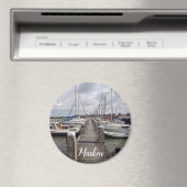 マーケンオランダのボートとヨット付き桟橋 マグネット (インサイチュ (食洗機))