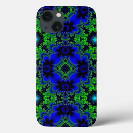 マーゲライト、デイジーの花は青い緑の黒 Case-Mate iPhoneケース (裏面)
