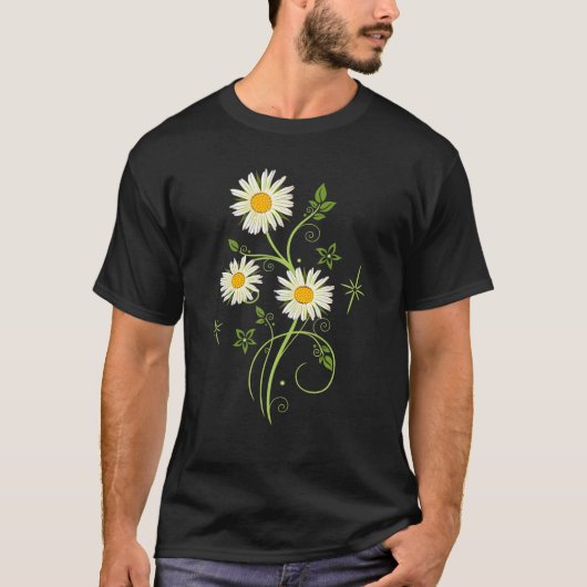マーゲリッツデイジー春サマーデイジー花 Tシャツ (正面)