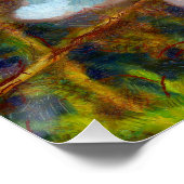 マーゲ芸術的ライトデイジーの花のクローズアップ ポスター (コーナー)