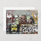 マーコザ,落書き,スペインはがき ポストカード (正面/裏面)