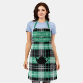マーゴのフレッシュテイストグリーンプライドとティーポット エプロン (着用した状態)