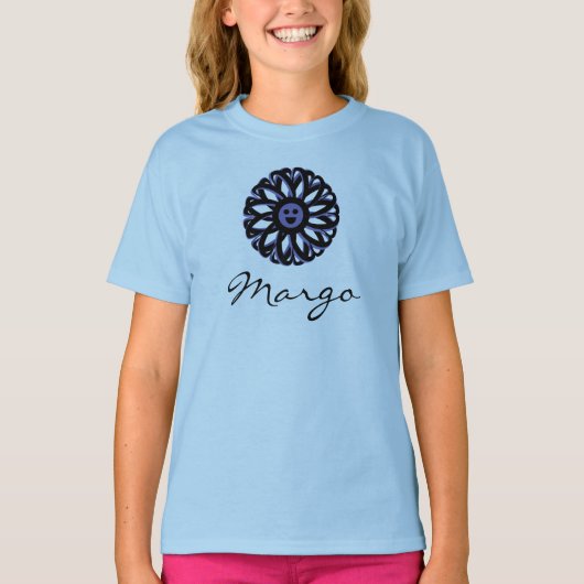 マーゴ笑顔の花のシャツ Tシャツ (正面)