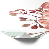 マーゴ ダスティ ローズ ブラッシュ ピンク フラワーズ カード＆ギフト ポスター (角)