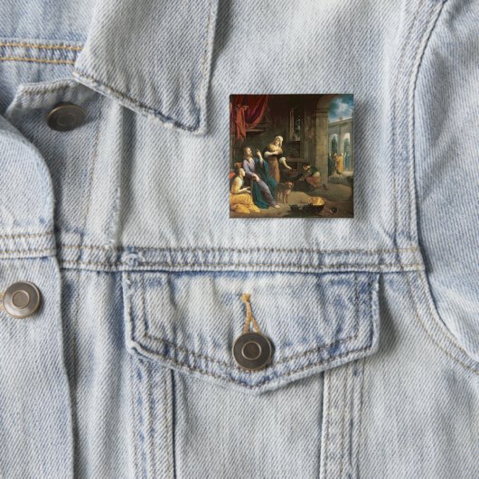 マーサおよびメリーの家のイエス・キリスト 缶バッジ (インサイチュ)