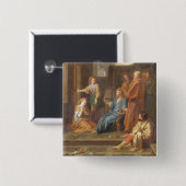 マーサおよびメリーの家のキリスト 缶バッジ (正面&裏面)