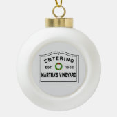 マーサのブドウ園に入る セラミックボールオーナメント (正面)