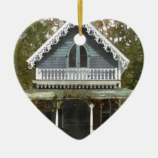 マーサのブドウ園のコテージ セラミックオーナメント (正面)