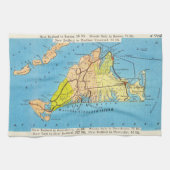 マーサのブドウ園のマーサのブドウ園の地図 キッチンタオル (横)