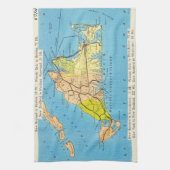 マーサのブドウ園のマーサのブドウ園の地図 キッチンタオル (縦)