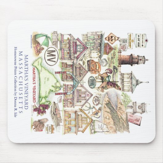マーサのブドウ園のモンタージュのマウスパッド マウスパッド (正面)