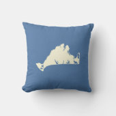 マーサのブドウ園のリバーシブルの枕の形 クッション (正面)