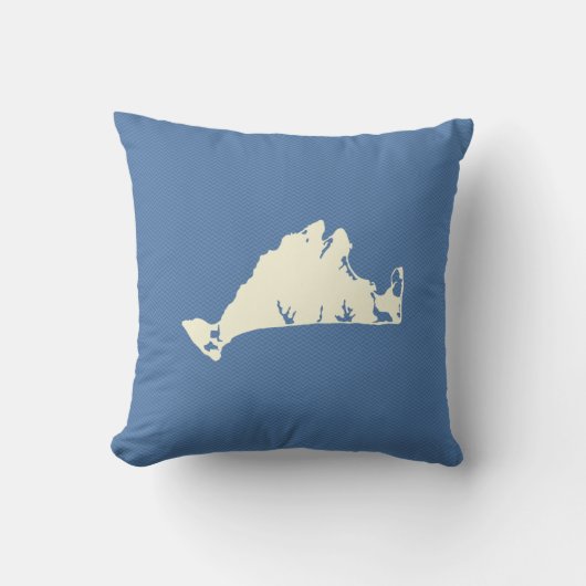 マーサのブドウ園のリバーシブルの枕の形 クッション (正面)