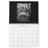 マーサのブドウ園の島の黒く及び白いカレンダー カレンダー (3月 2026)