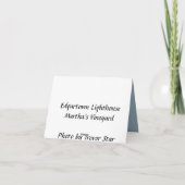 マーサのブドウ園のEdgartownの灯台 カード (裏面)