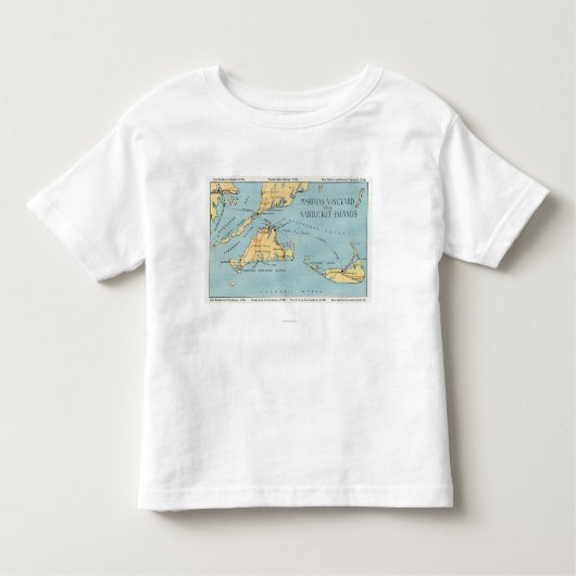 マーサのブドウ園及びNantucketの島 トドラーTシャツ (正面)