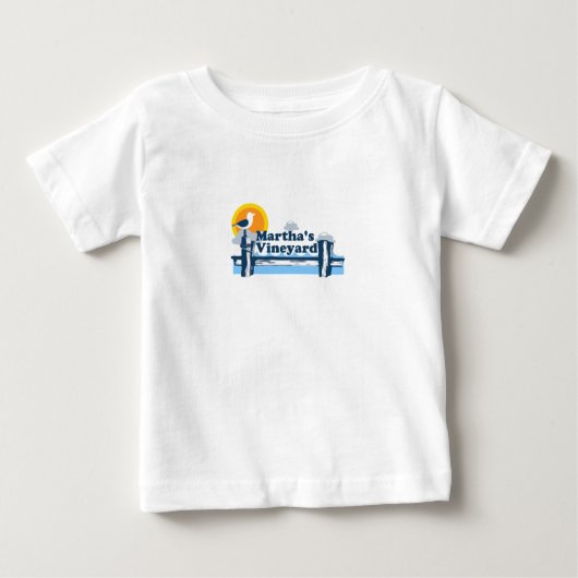 マーサのブドウ園"桟橋"の設計 ベビーTシャツ (正面)