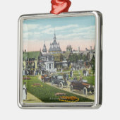 マーサのブドウ園、海の道の眺め メタルオーナメント (左)