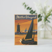 マーサのブドウ園, MA - Sailboat ポストカード (スタンド正面)