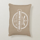 マーサのブドウ園MAのカスタムな町の航海のないかり アクセントクッション (裏面(縦))