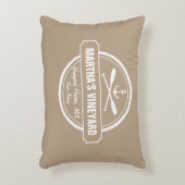 マーサのブドウ園MAのカスタムな町の航海のないかり アクセントクッション (正面(垂直))